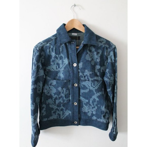 Rag & Bone Concord Jean Jacket Indigo Size XXS Textured - Picture 4 of 7